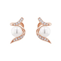 Náušnice s perlou a diamantmi Carolita