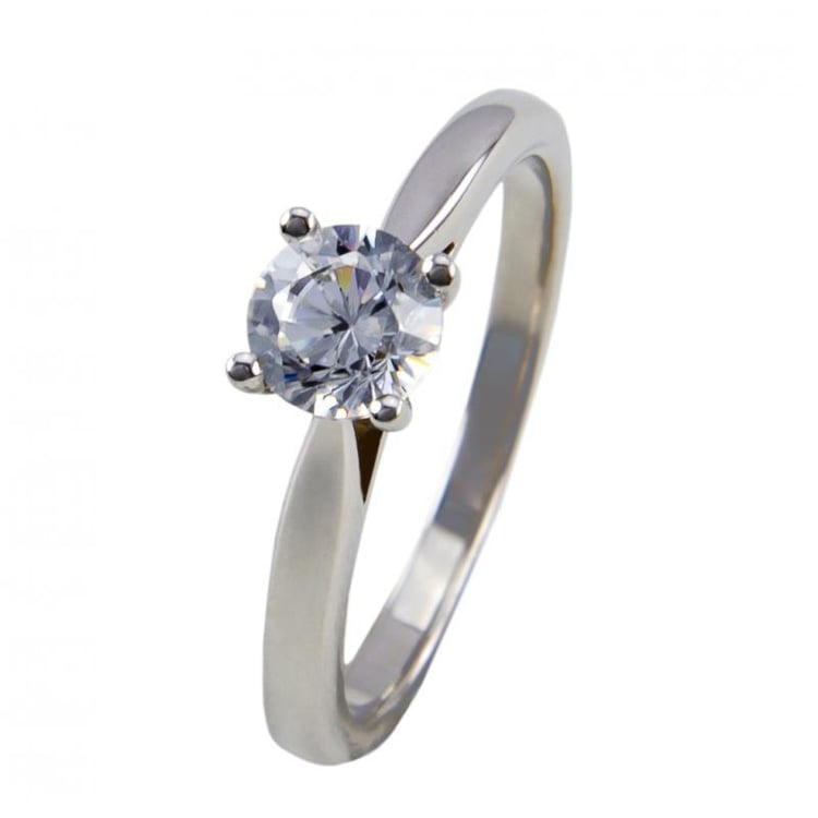 Zlatý zásnubný prsteň s diamantom Lavender