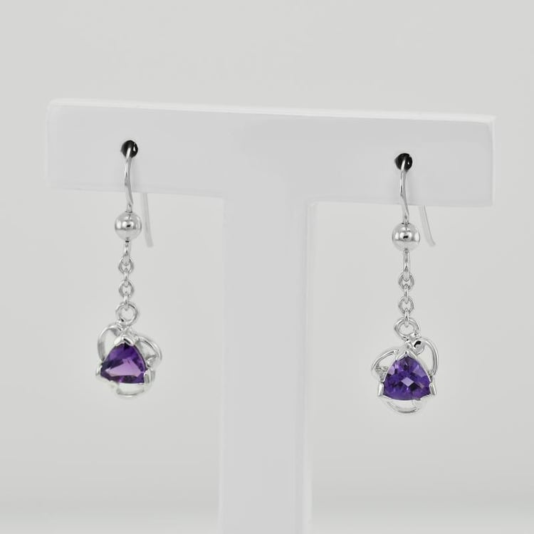 Ametystové náušnice 28339