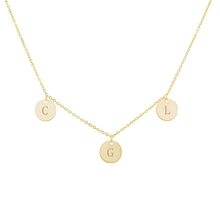 Strieborný náhrdelník s medailónmi a gravírom Kate 111541