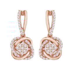 Prepletané náušnice s lab-grown diamantmi Earlene