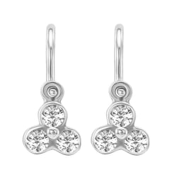 Zlaté detské náušnice s diamantmi Jasmine