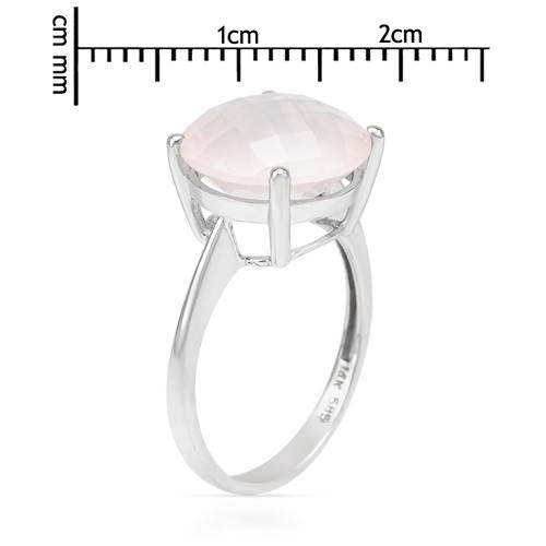 Kryštálový prsteň z bieleho zlata 53482