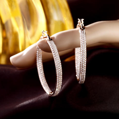 Kruhové náušnice s diamantmi 3708