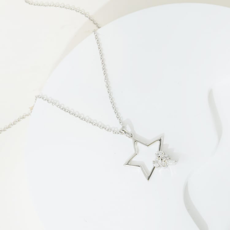 Zlatý prívesok s lab-grown diamantom v tvare hviezdy 164959