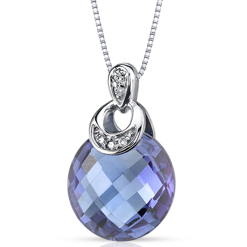 Zlatý náhrdelník s alexandritom a diamantmi