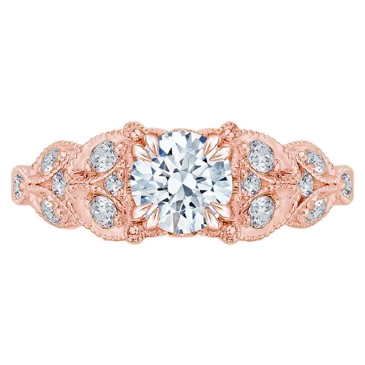 Diamantový zásnubný prsteň z ružového zlata 74268