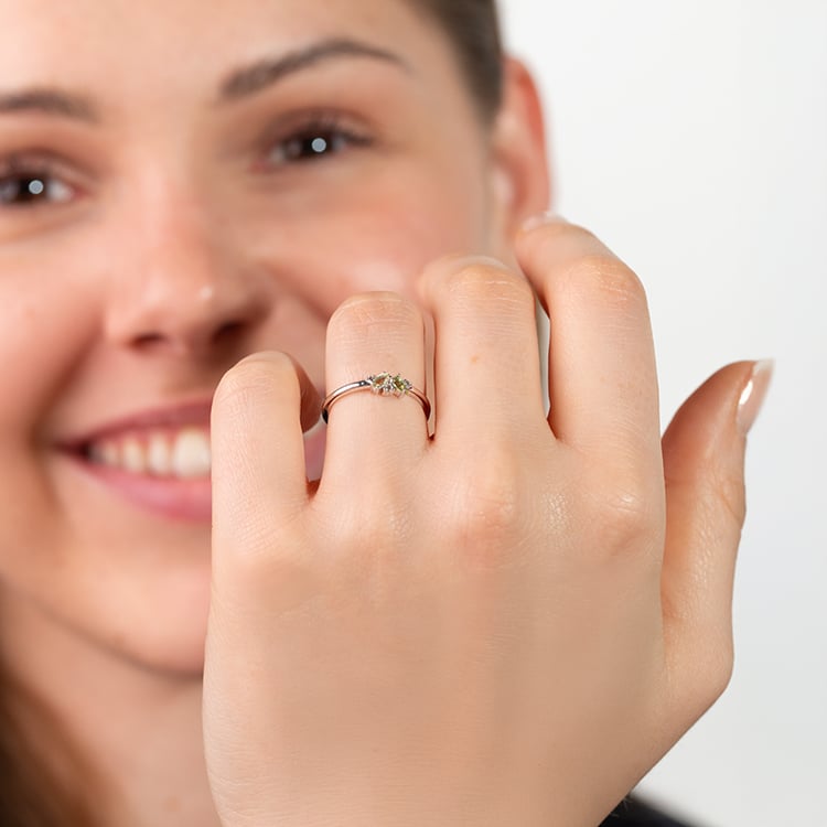 Strieborná kolekcia cluster šperkov s topazmi, quartzy a olivíny June 149561