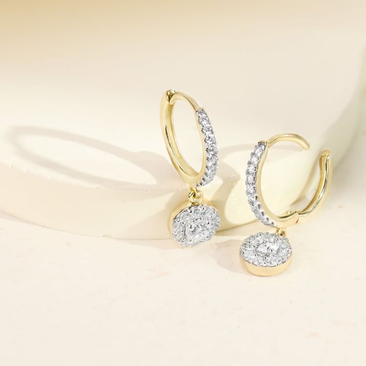 Strieborné kruhové náušnice s prírodnými diamantmi 158716