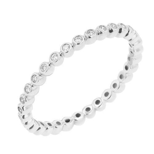 Minimalistický guličkový prsteň s diamantmi Ruiz