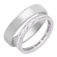 Eternity obrúčka s diamantmi a komfortný prsteň Teppo