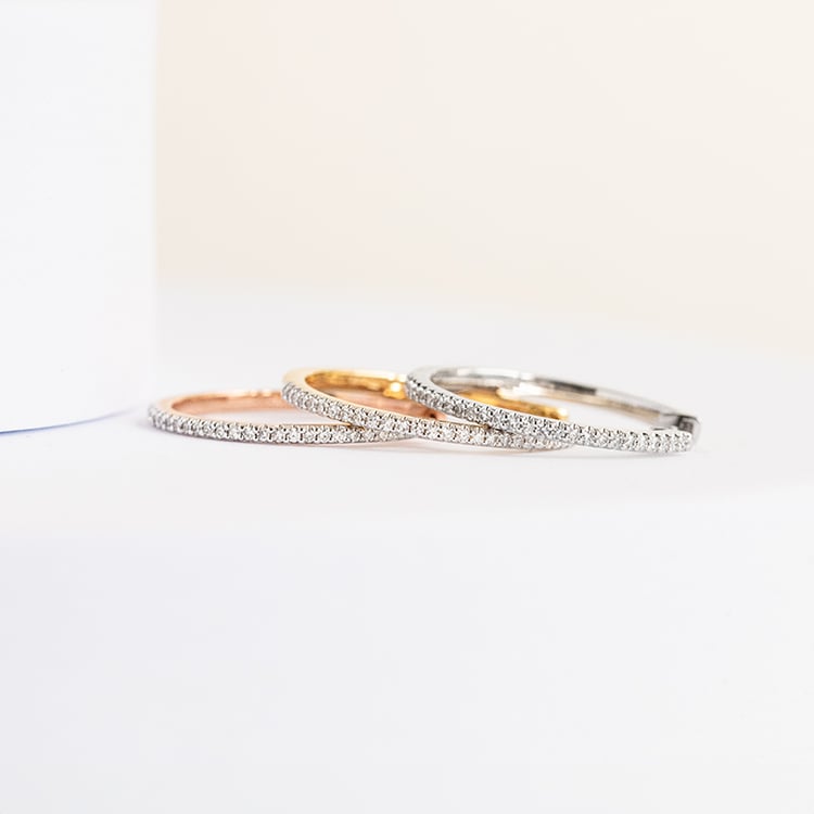 Zlaté kruhové náušnice s diamantmi Haven 142299