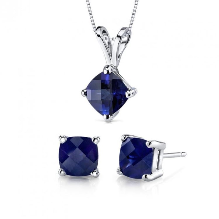 Zlatá kolekcia s cushion zafírmi Sapphira