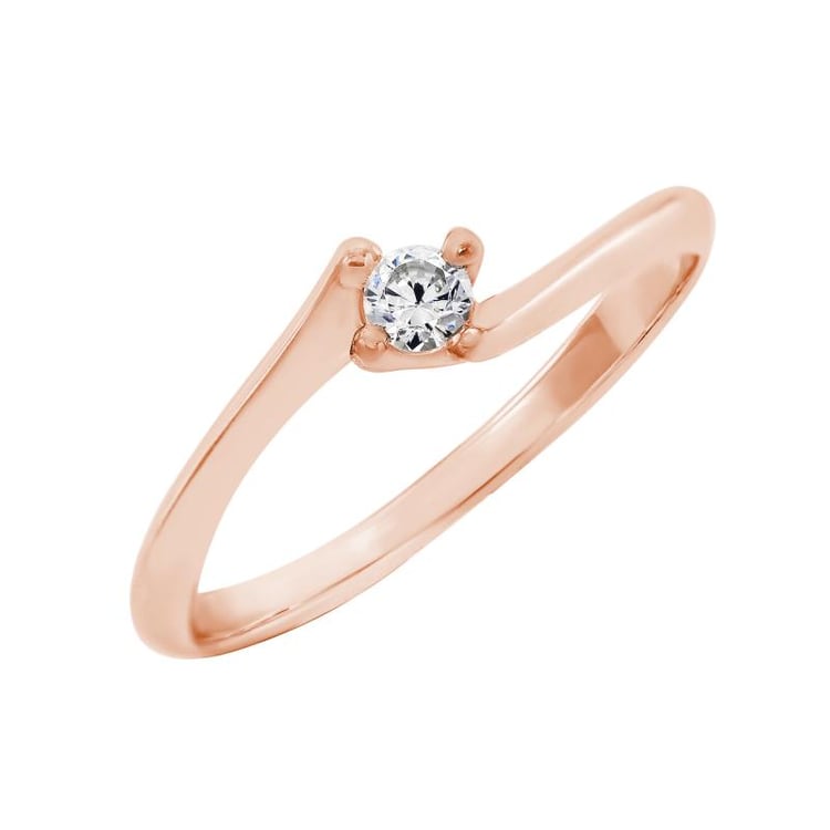 Prsteň z ružového zlata