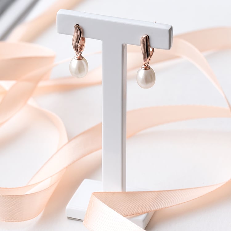 Perlové náušnice zo striebra 78103