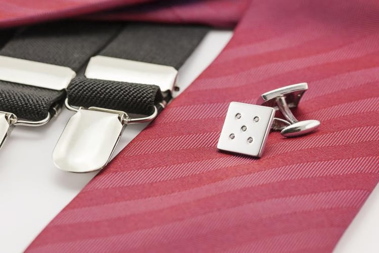 Štvorcové strieborné manžetové gombíky 8765