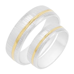 Zlaté svadobné obrúčky z kombinovaného zlata Doyle