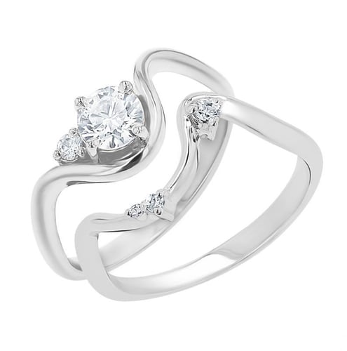 Elegantný zásnubný set prsteňov s lab-grown diamantmi Tina