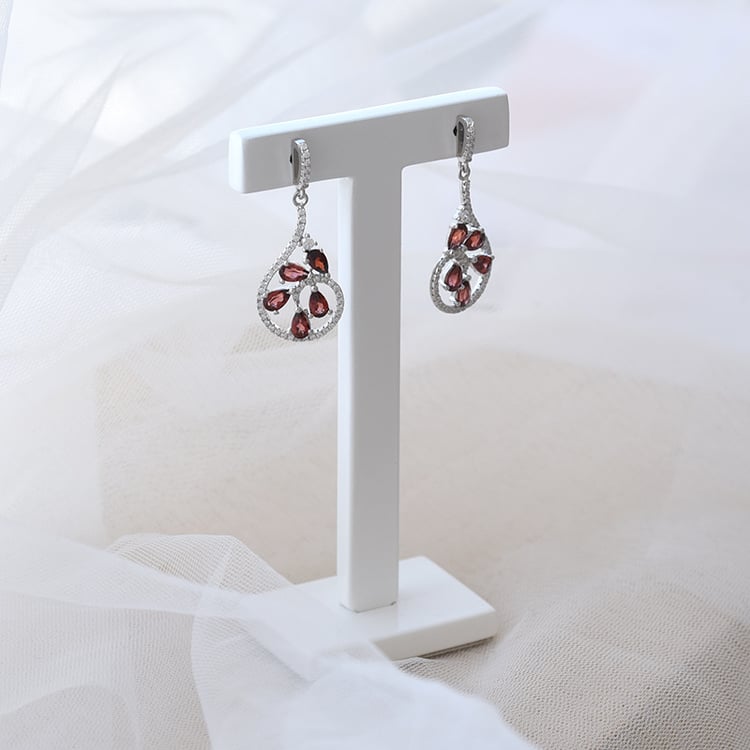 Náušnice plné granátov 66981