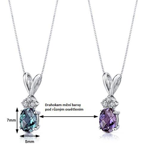 Náhrdelník s alexandritom a diamantmi 12033