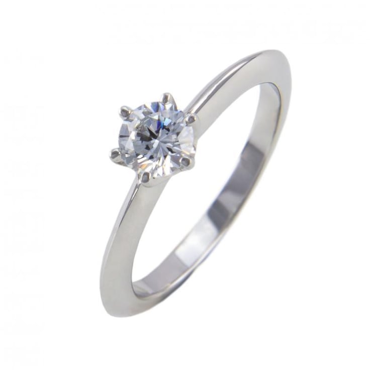 zlatý zásnubný prsteň s diamantom