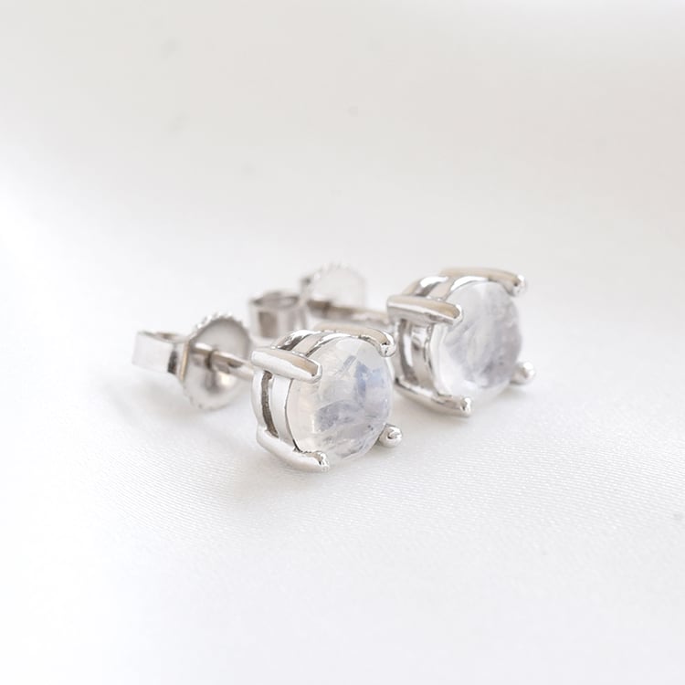 Minimalistické náušnice s mesačnými kameňmi 79981