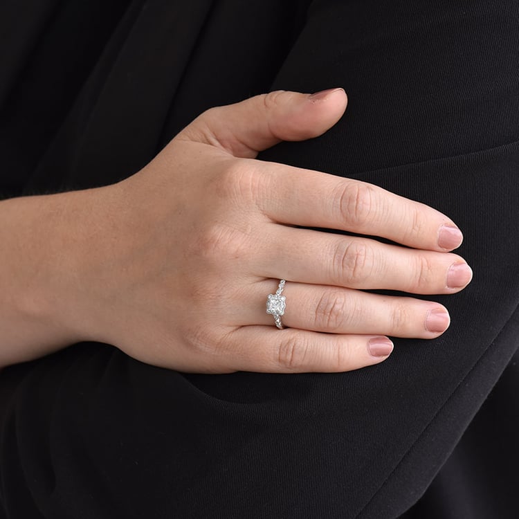 Vintage prsteň s diamantmi 91551