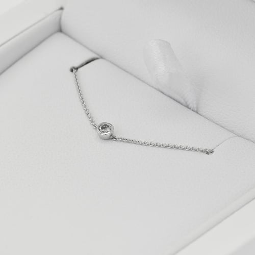 Strieborný minimalistický náramok s lab-grown diamantom Lepio