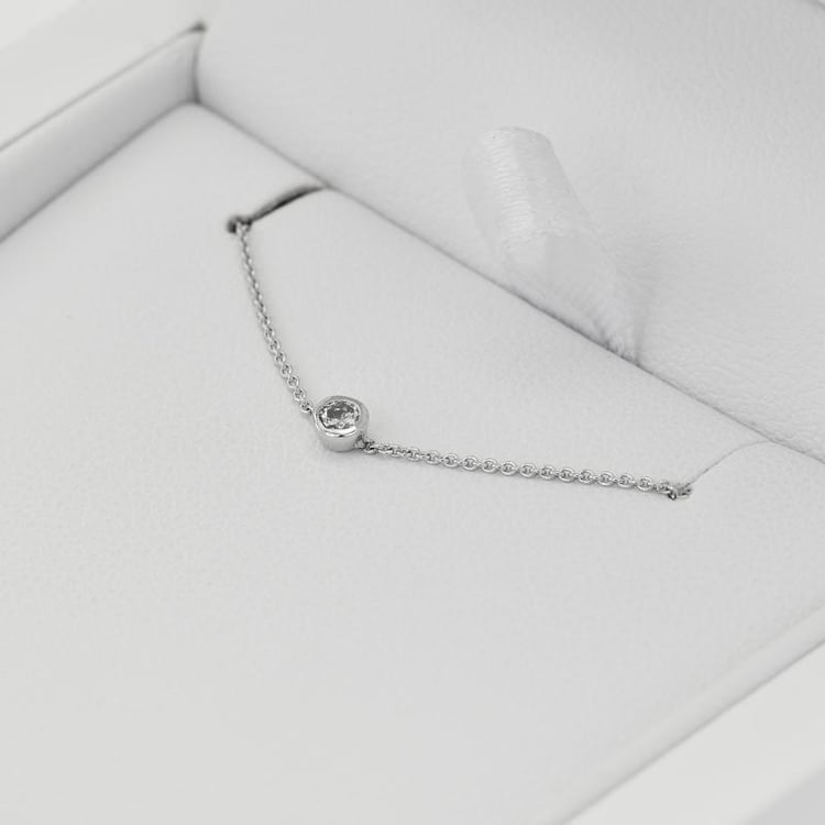 Strieborný minimalistický náramok s lab-grown diamantom Lepio 150263