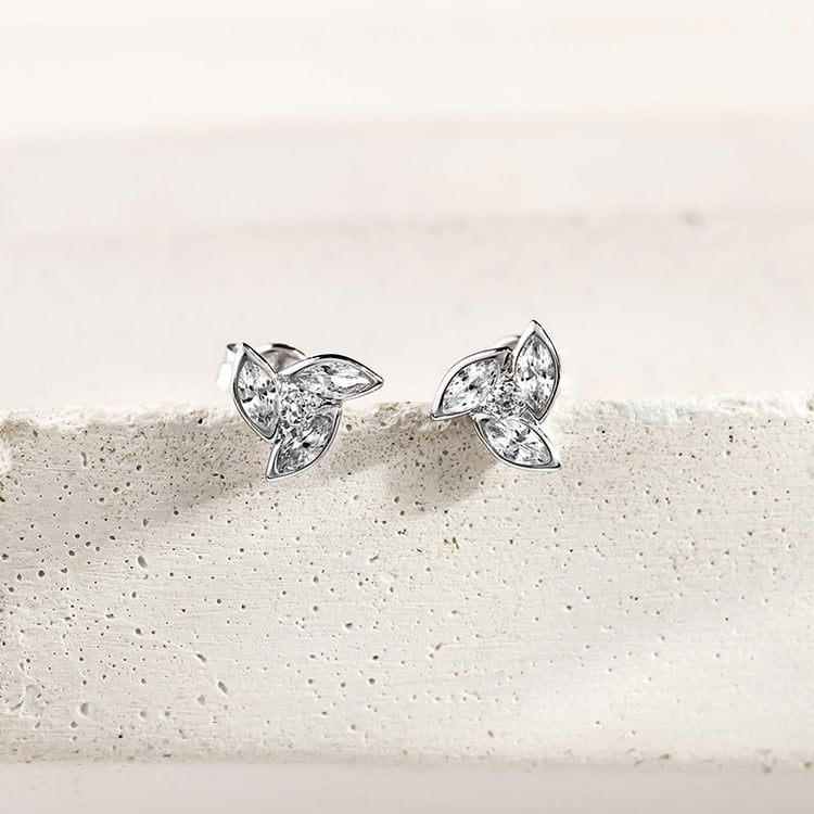 Zlaté náušnice so zirkónmi Wanda 153204