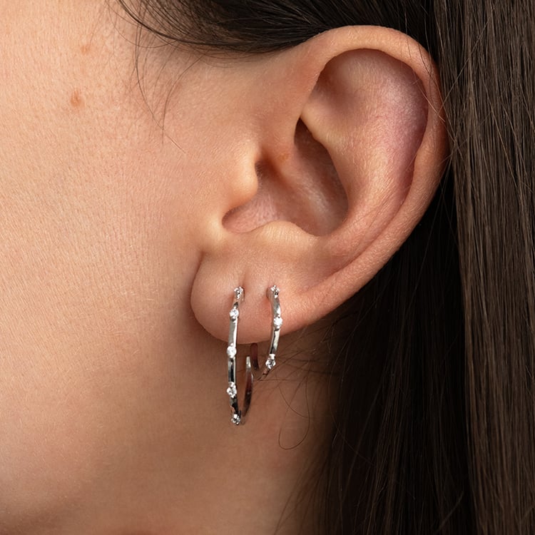 Kruhové náušnice s lab-grown diamantmi Melita 134426