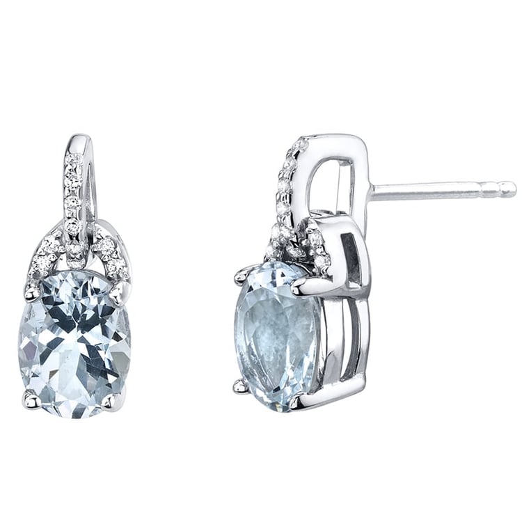 Akvamarínové náušnice zo striebra Haifa