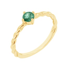 Prepletený prsteň so smaragdom Nelson