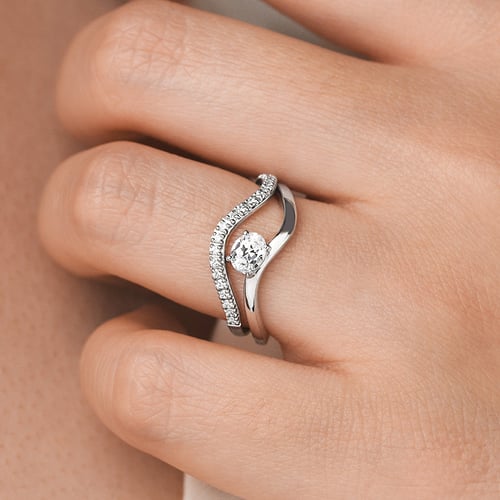 Romantický zásnubný set prsteňov s lab-grown diamantmi Thea