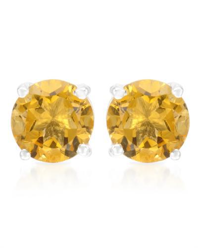 strieborné náušnice s citrínmi