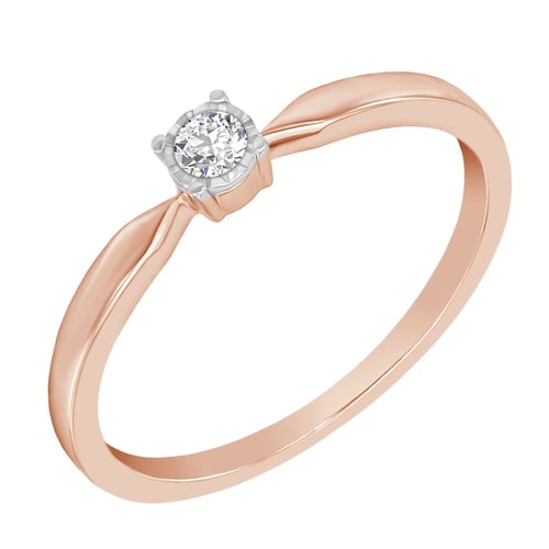 Elegantný zlatý prsteň s diamantom Socorro