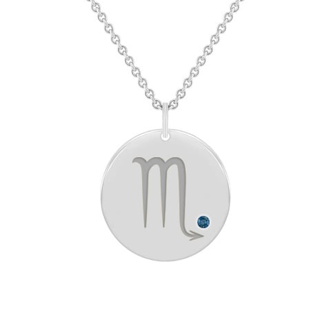 Strieborný prívesok so znamením a topásom Škorpión 103466