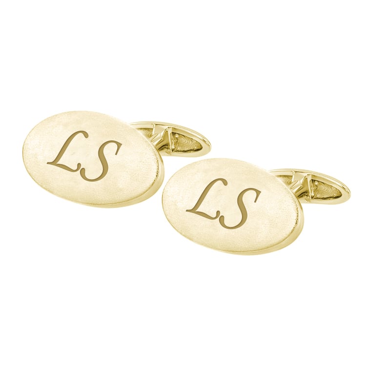 Zlaté manžetové gombíky s gravírom Stefan 80967