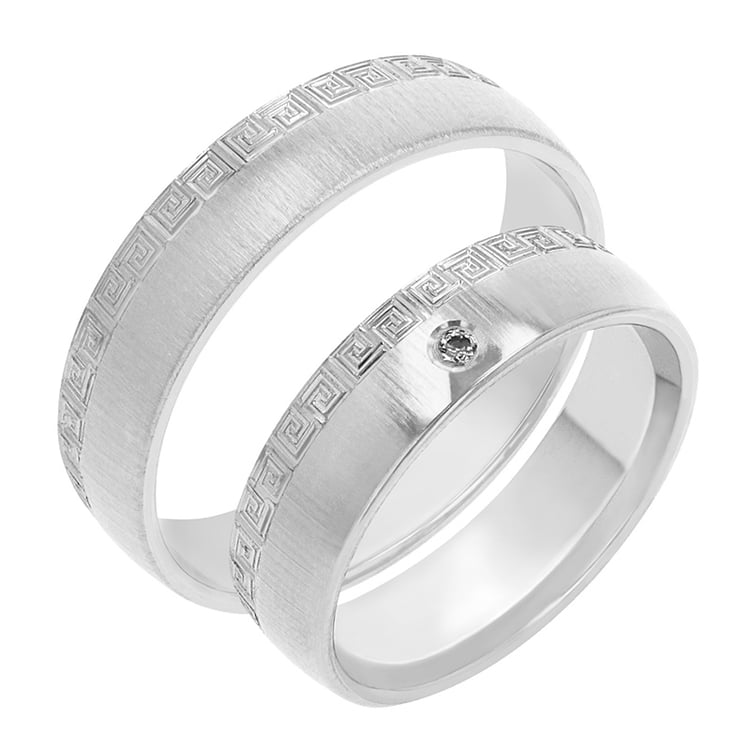 Snubné prstene z bieleho zlata 77882