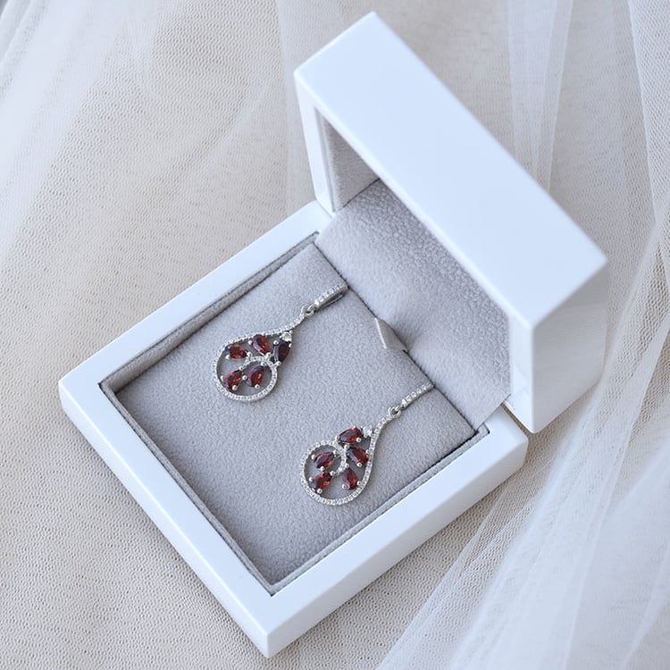 Granátové náušnice 66982