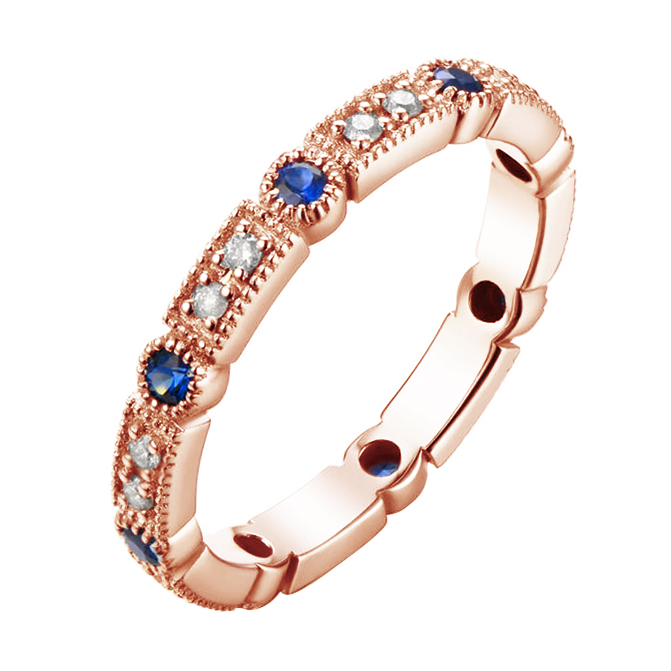 Prsteň z ružového zlata 86485