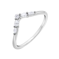 Vykrojený prsteň s round, pear a marquise lab-grown diamantmi Craig