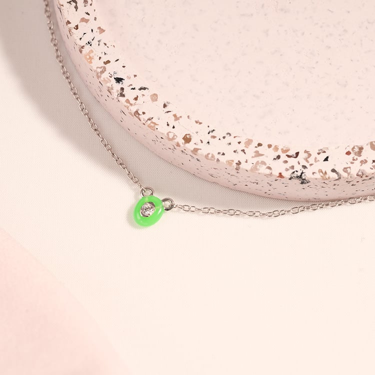 Keramický náhrdelník s lab-grown diamantom Dimia 122087