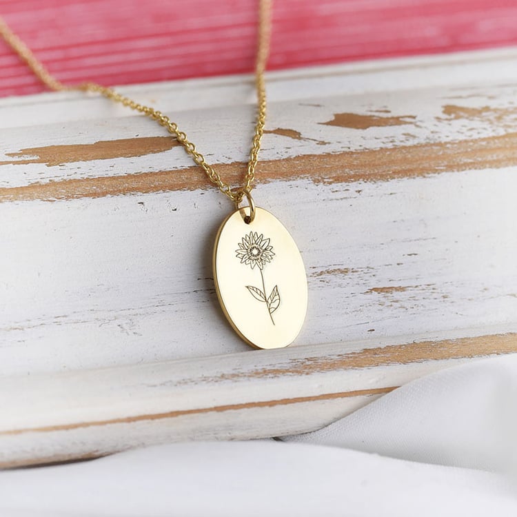 Prívesok s kvetinou a gravírom podľa vašej voľby 96542