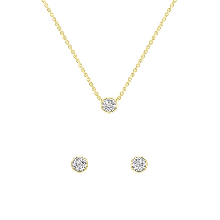 Minimalistický set šperkov s diamantmi Misu