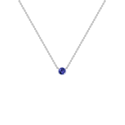 Strieborný minimalistický náhrdelník s tanzanitom Vieny