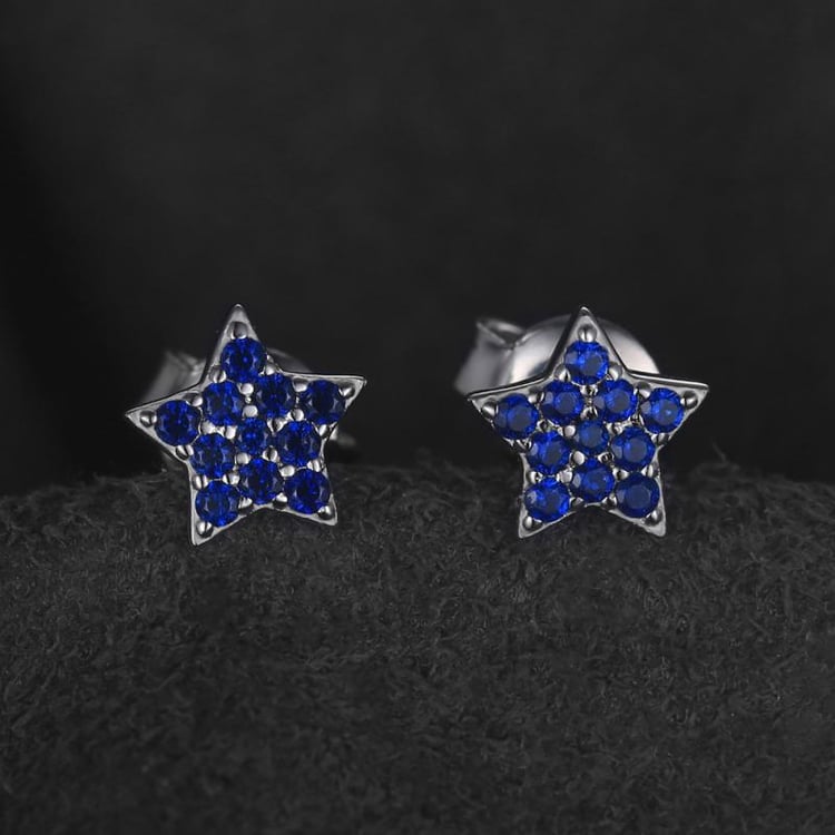 Náušnice s modrými spinelmi 21712