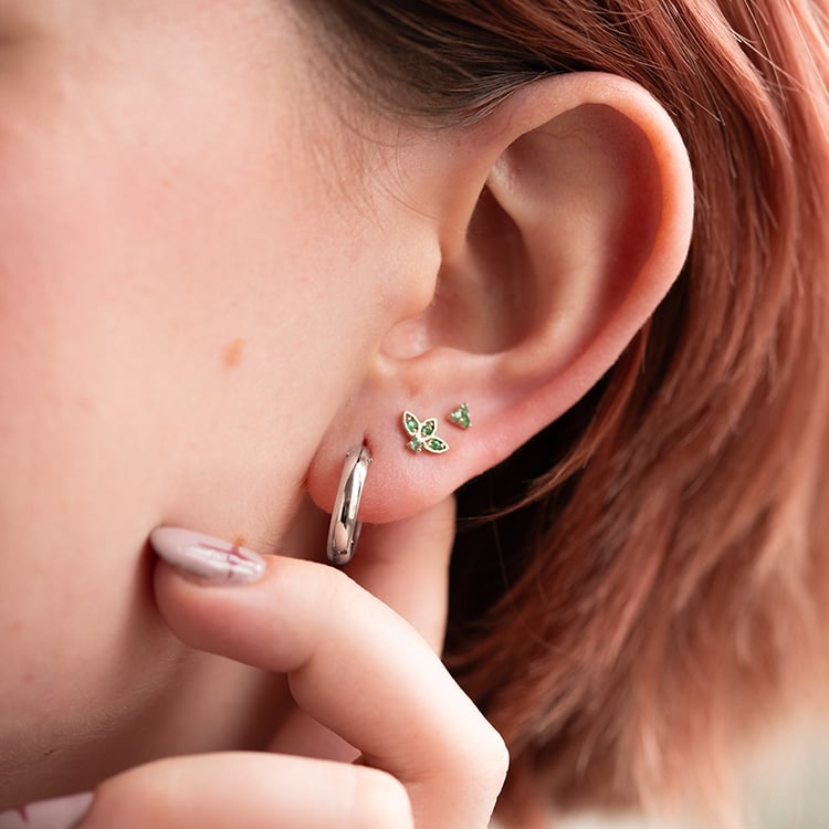 Zlaté kruhové náušnice Devine 138493