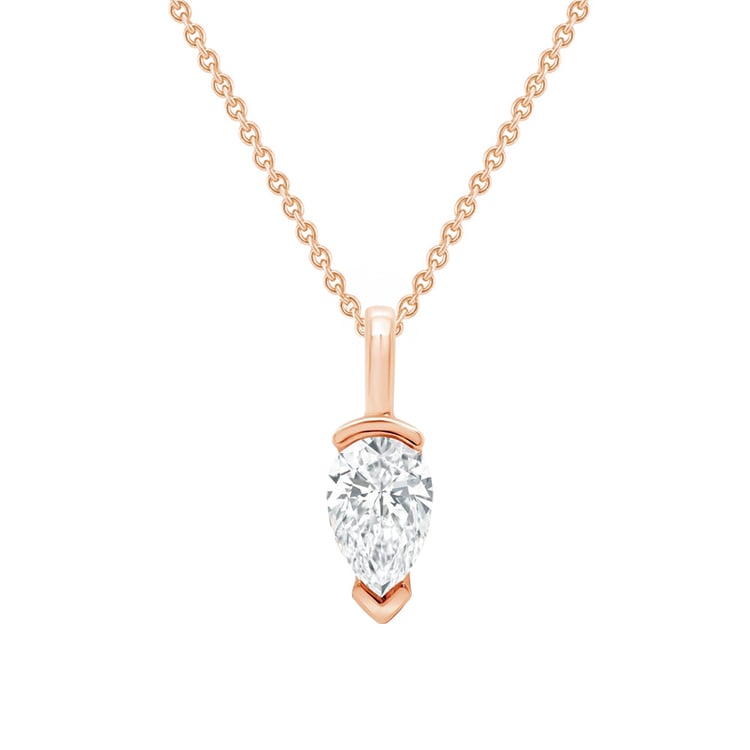Minimalistický prívesok zo striebra s lab-grown diamantom v tvare pear Malena 162239