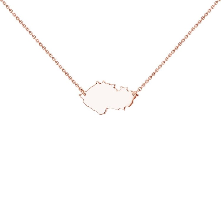 Strieborný náhrdelník Česká republika 106498